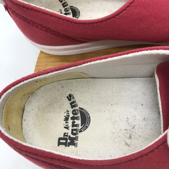 Dr Martens Callum Sneakers Womens 9 Burgundy Casual Canvas Air Wair Shoes - Picture 4 of 12